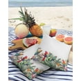 thumbnail image 3 of Pack of 2 Outdoor Pillow Covers, Summer Tropical Palm Tree with Parrot White Texture Waterproof Square Throw Pillowcase Cushion Decorative Pillow Covers for Couch Patio Tent, 26x26 in, 3 of 6
