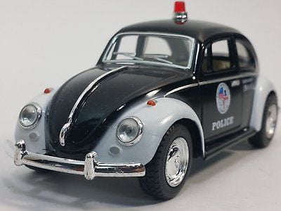 5' Kinsmart 1967 Volkswagen Classical Beetle Police Car 1:32 Diecast Model Toy