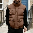 thumbnail image 2 of ZACPNCV Mens Sleeveless Quilted Puffer Jacket Casual Winter Warm Down Vest Thermal Lightweight Gym Coat Outdoor Athletic Vests, 2 of 6