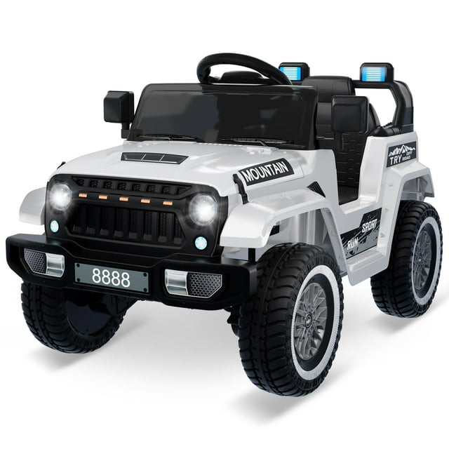 Kids 12V Ride on Truck Car, Battery Powered 4 Wheeler Electric Car with Parent Remote Control, 3 Speed Ride on Car with Spring Suspension, LED Lights, Music