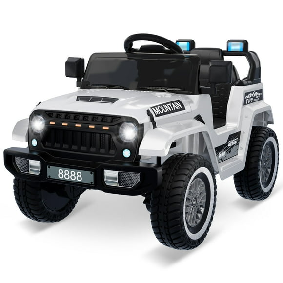 Towallmark 12V Kids Ride Jeep,Battery Powered Four-Wheel Ride Toys For Boys And Girls, Kids 3-6 Years Old Off-Road Electric Scooter,LED Lights,Remote