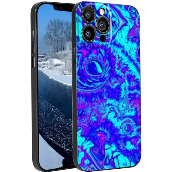Compatible with iPhone 13 Pro Max Phone Case, Psychedelic-Trippy-Visuals-Colors-3 Case Silicone Protective for Teen Girl Boy Case for iPhone 13 Pro Max