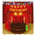 thumbnail image 3 of Ambesonne Colorful Shower Curtain, Cake and Presents, 69"Wx84"L, Multicolor, 3 of 3