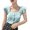 Blue, variant on Workout Tops for Women Camisole Crop Button Neck Up Knitted Crop Tees Undershirts,Blue,One Size