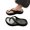 black, variant on Women's EVA Platform Flip Flops, Soft Sole Flat Thong Sandals for Summer