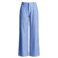 thumbnail image 6 of FchengtaiS Women's Pinstripe Striped Dressy Pants High Waist Wide Leg Business Work Pants Casual Loose Slacks Trousers with Pockets, 6 of 6