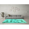 thumbnail image 3 of Ahgly Company Indoor Square Abstract Turquoise Blue Modern Area Rugs, 3' Square, 3 of 4