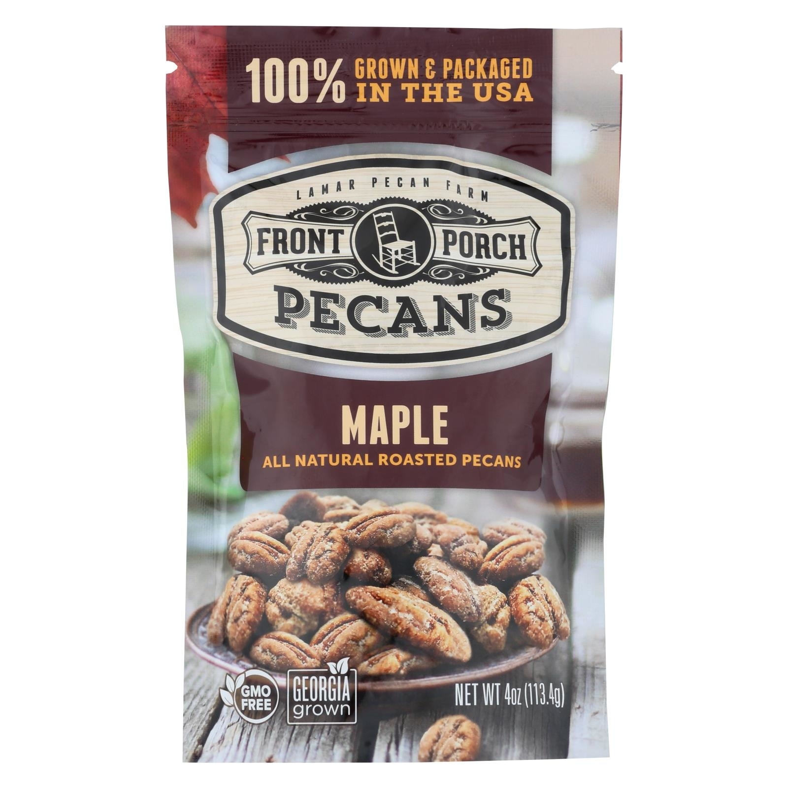 Front Porch Pecans All Natural Roasted Pecans Maple Case Of 6 4 Oz.