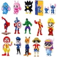 thumbnail image 2 of Disney 26 estilos Stitch Spiderman bloques bloques juguetes de construcción dibujos animados personajes de Anime enseñanza juguete para niños Legoeing xuanjing unisex, 2 of 2