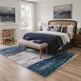 thumbnail image 2 of GENIMO 5'x7' Area Rug for Living Room, Machine Washable Non Slip Low Pile Rug for Bedroom Dining Room, Soft Abstract, Misty Teal, 2 of 5