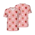 thumbnail image 6 of Rocae Strawberries for Breathable Men's Baseball T-Shirt Fashionable Casual Baseball Jersey, Moisture-wicking Sportswear 3X-Large, 6 of 9