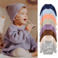 thumbnail image 3 of Hotiary Baby Girl Boy Knit Cotton Sweater Infant Long Sleeve Chunky Sweater Fall Winter Warm Toddler Pullover Crewneck Tops Sweatshirt for 3M-5Y Multi-color, 3 of 6