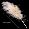 thumbnail image 3 of Set of 6 Birthday Cake Toppers Elegant Feather Pearl Cake Toppers Birthday Party Cake Decorations Supplies, 3 of 5