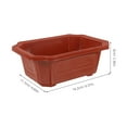 thumbnail image 3 of 10pcs Bonsai Pots Vintage Style Plastic Bonsai Plants Growing Pot Rectangular Classical Flower Pot, 3 of 8