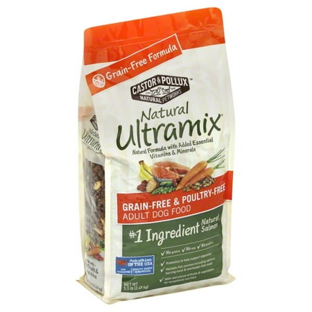 Castor and Pollux Ultra mix Dog Food - Salmon - Case of 5 - 5.5