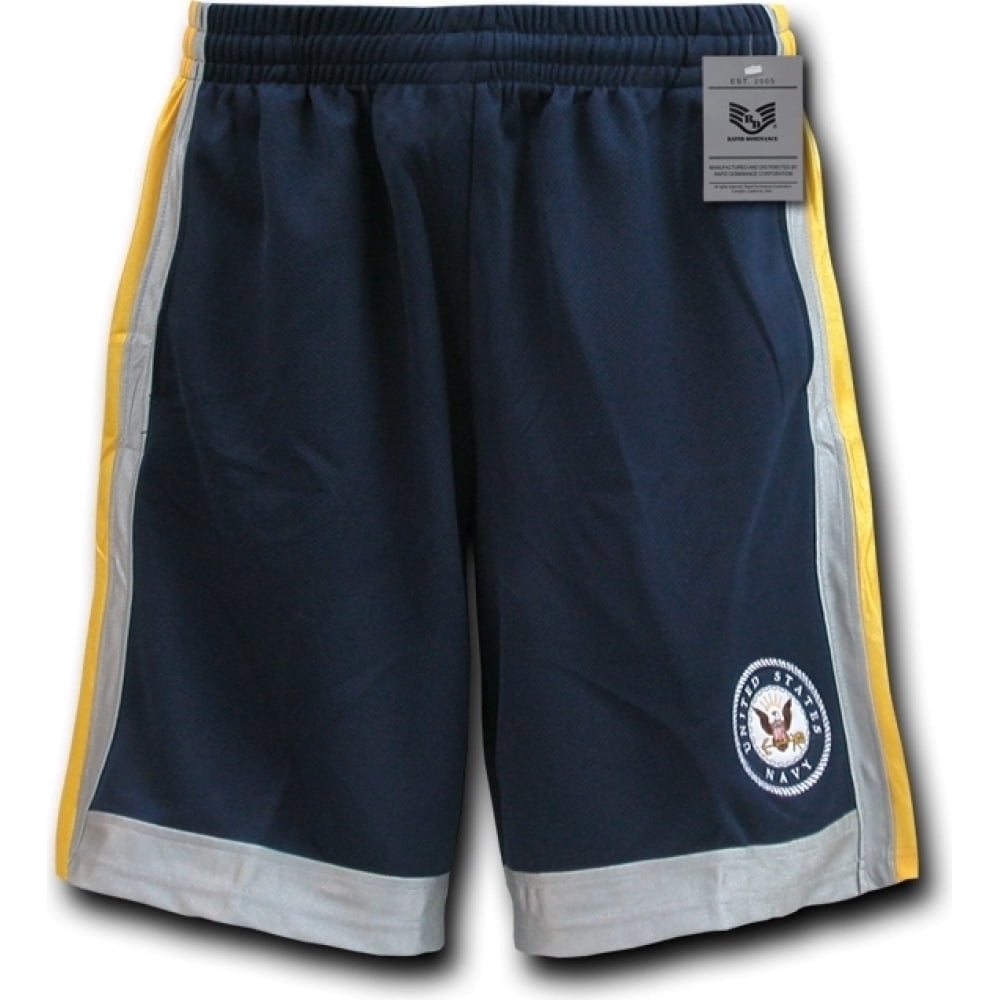 Rapid Dominance RapDom Navy Logo Mens Basketball Shorts [Navy Blue