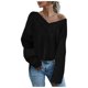 thumbnail image 2 of Gibobby Suéter para mujer, Sueteres Canalé Sweater Dama Diseño de Moda Abrigo Ligero Invierno Blusa Manga Larga Multilooks Elegante o Casual(Negro,XG), 2 of 5