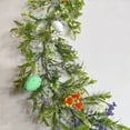 thumbnail image 5 of Twfbrm Easter Egg Garland, 6 FT Artificial Green Leaves Garland with Easter Eggs and Flowers, Real Touch Rustic Faux Spring Vine Garlands Easter Decorations Table Centerpiece for Mantle Party, 5 of 8