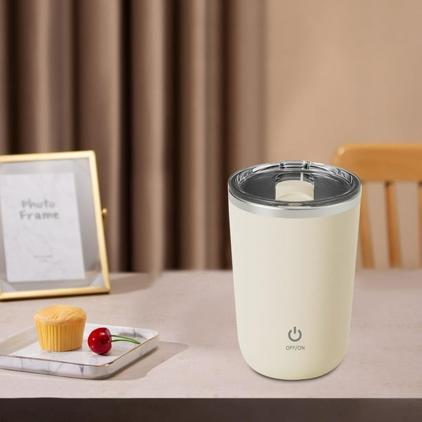 Colorfulland - Mezclador automático de tazas magnéticas para cocina, taza térmica para cocina Amarillo Macarena taza auto-agitable
