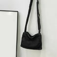 thumbnail image 6 of Women Shoulder Bag Canvas Purse Zipper Casual Small Handbag Tote with Adjustable Black, 6 of 8