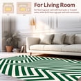 thumbnail image 2 of Flatwoven High Traffic Area Rug, Retro Inspired Colorful Zigzag for Modern Spaces, Non Slip, Stain Resistant, Washable Area Rugs for Living Room, Bedroom(Green, 2X3), 2 of 8
