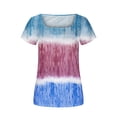 thumbnail image 5 of Blouses à Manches Courtes pour Femmes Mode Imprimée Décontractée Col en V T-Shirt Ample Blouse Hauts à Manches Courtes pour Femmes, 5 of 5