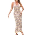 thumbnail image 1 of mfyjkho Vestidos para mujer, Vestido playero de cuello redondo con estampado cómodo para mujer Vestidos maxi para mujer s, 1 of 3