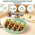 thumbnail image 5 of Silicone Taco Holders Set of 4, 9.76" Taco Plates with Dividers Reusable Taco Bar Serving Set For a Party, Silicone Taco Shell Holder for Fits into 4 Tacos, Dishwasher & Microwave Safe$$, 5 of 7