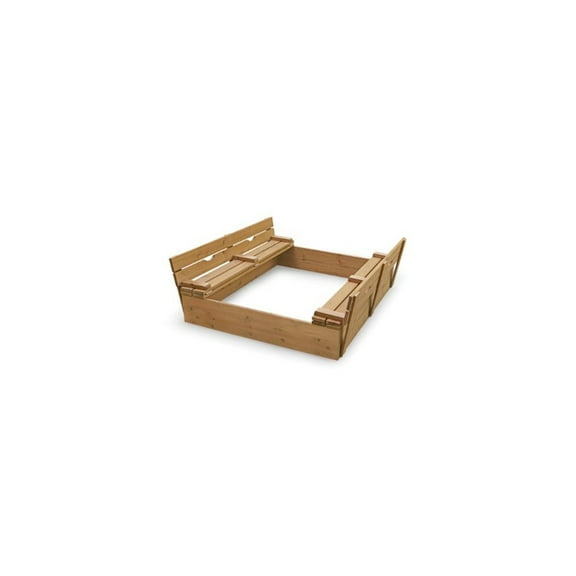 Cedar Sandbox with Cover & Benches - Convertible Outdoor Play Set