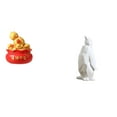 thumbnail image 1 of Adorno de pingüino de la cornucopia del tesoro del festival, estatua de resina de animal coleccionable, artesanía para inauguración de la casa, dormit, 1 of 8