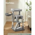 thumbnail image 2 of Cat Tree Small Cat Tower with Widened Perch for Large Cats Indoor Kittens cm MultiLevel Cat Condo Scratching Posts and Ramp Door Cat Cave Cat Basket Light UPCTW, 2 of 9