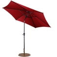 thumbnail image 1 of Gymax Parasol de Table de Patio 9 Pieds avec Base de Parasol Robuste Vin, 1 of 10