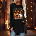thumbnail image 2 of T-shirt à Manches Longues avec Imprimé Graphique d'Halloween pour Femmes, Confortable, Coupe Ample, Col Rond, Automne Hiver, Décontracté, Quotidien, Basique, Hauts, 2 of 4
