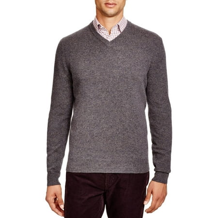 New Mens Cashmere Sweater - Bloomingdale's NEW Blue Mens Size 2XL Pullover V-Neck Cashmere Sweater