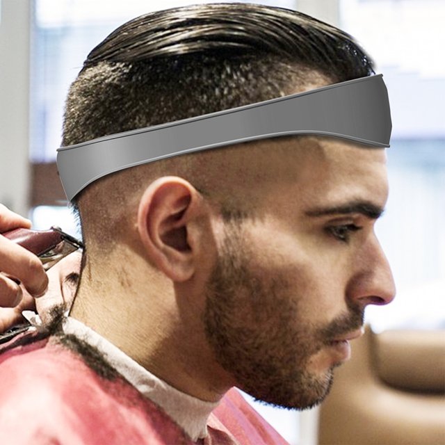 Plantilla Moldeadora Cabello Silicona Curva Guia Corte Diadema Gris