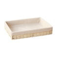 thumbnail image 1 of Canasta tejida de escritorio de escritorio Organizador Canasta de picnic Canasta de almacenamiento hecha a mano Bin organizador rectangular para patio Beige l, 1 of 8