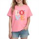 thumbnail image 2 of Blusas y camisas de manga corta con cuello redondo para niños y niñas, camisetas gráficas de manga corta, blusas con estampados bonitos para la temporada escolar., 2 of 9