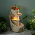 thumbnail image 3 of Teamson Home 29.92" Water Fountain with Planter, Ivory, 3 of 12