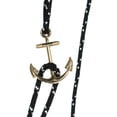 thumbnail image 5 of Men's Adjustable Nautical Anchor and Fish Hook Wrap Cuff Bracelets - Available in a Variety of Finishes and Colors - Made of Nylon Rope, 5 of 5