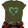 thumbnail image 5 of LUOGENLI T-shirts pour Femmes 2024 Mode Féminine Imprimé Saint-Patrick Col Rond Manches Courtes Haut Décontracté T-shirts (5) T-shirts Graphiques Vintage Saint-Patrick Vert Armée TTG, 5 of 5