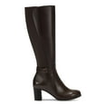thumbnail image 2 of GIANI BERNINI Womens Brown Goring Cushioned Mia Round Toe Block Heel Zip-Up Leather Riding Boot 7 M, 2 of 4