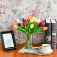 thumbnail image 3 of 20pcs White Flowers Artificial Tulip Silk Fake Flowers 13.5" for Mother's Day Easter Valentine’s Day Gifts in Bulk Home Kitchen Wedding Decorations, 3 of 5