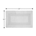 thumbnail image 2 of Perthshire Platinum Collection Cotton Bath Rug Racetrack Design Skid Resistant Comfortable Absorbent 20" X 30" Ivory, 2 of 2