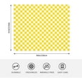 thumbnail image 3 of Blanket with Checkerboard Grid, Yellow Throw Blanket, Funny Mothers Fahers Day Birthday Gifts, Soft Warm Lightweight Micro Checker Flannel Blankets for Chair Car Camping 60X50Inch, 3 of 6
