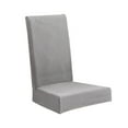 thumbnail image 5 of 4pcs Funda Cubierta Elástica de Silla Asiento de Color Sólido Resistente a Arrugas Adornos de Comedor perfecl Cubierta de silla de comedor elástica, 5 of 5