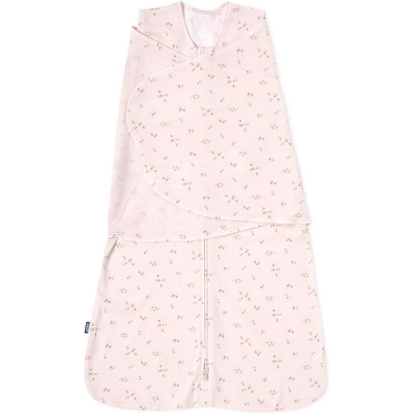 HALO® SleepSack® Swaddle, 100% Cotton, 3-Way Adjustable Wearable Blanket, TOG 1.5, Pink Floral