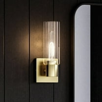 Luxury Cosmopolitan Wall Sconce, 12.625H x 5W, with Modern Farmhouse Style, Satin Gold, UHP4055 by Urban Ambiance