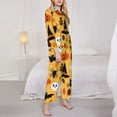 thumbnail image 4 of Kll Happy Halloween7 Print Women'S Long Sleeve Pajamas With Pants Sleepwear Loungewear 2 Set-Small, 4 of 9