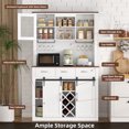 thumbnail image 6 of Richya Tall Kitchen Pantry Storage Cabinet with Doors and Drawer, Kitchen Hutch,Food Pantry Cabinet,Coffee Wine Bar Cabinet,White, 6 of 9