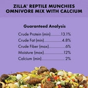 Zilla Reptile Munchies, Omnivore Mix with Calcium 4 Ounces